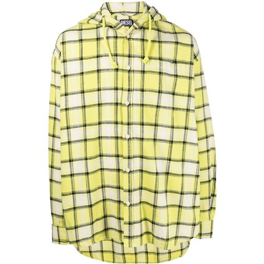 Diesel giacca-camicia a quadri - giallo