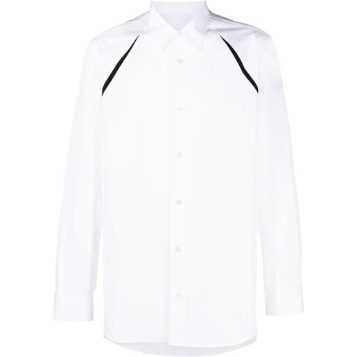 Alexander McQueen camicia con dettaglio a righe - bianco