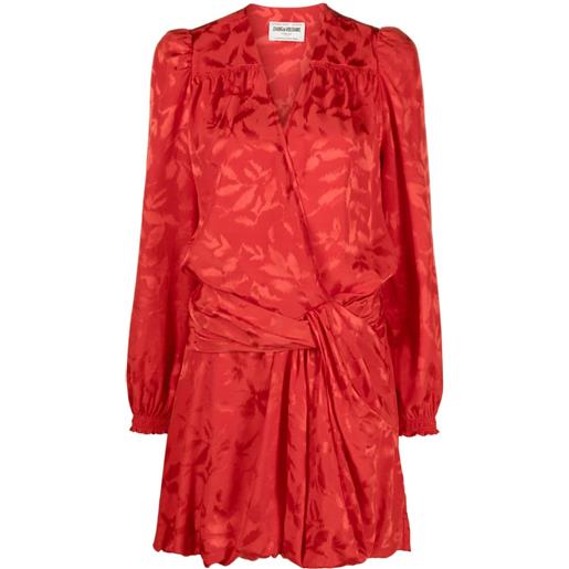 Zadig&Voltaire abito corto a fiori jacquard - rosso