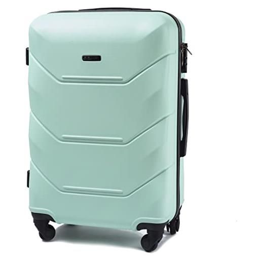W WINGS wings - borsa da viaggio leggera con ruote e manico telescopico, colore verde chiaro, m, valigetta, verde chiaro, m, valigetta