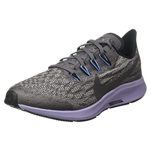Nike air zoom pegasus 36 (gs), walking shoe, thunder grey/black-pumice-stel, eu