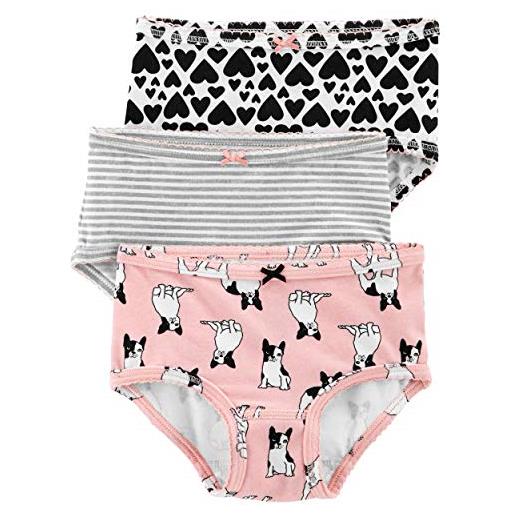 Carter's girl's stretch cotton panties 3 pack (hearts(3j281810)/stars, 2-3t)