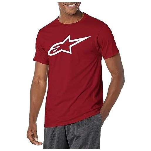 Alpinestars ageless classic tee t-shirt, maroon/mist, xxl uomo