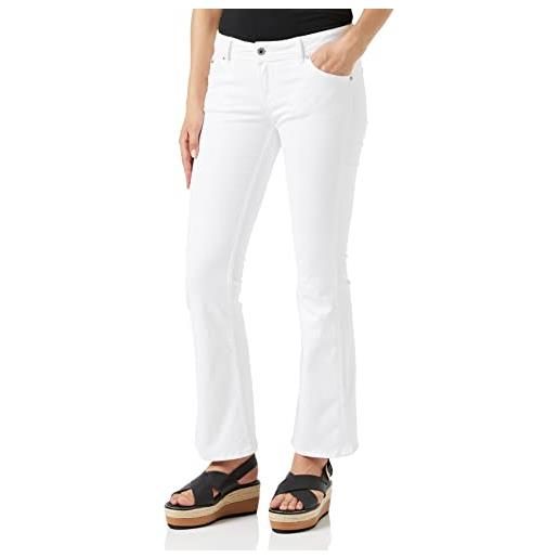 Pepe Jeans new pimlico, pantaloni donna, bianco (white), 30w / 30l