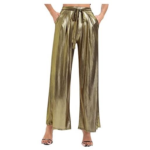 Generic leggings ragazza l'autunno classica goccia elastica solido pantaloni di colore puro music, oro, xl