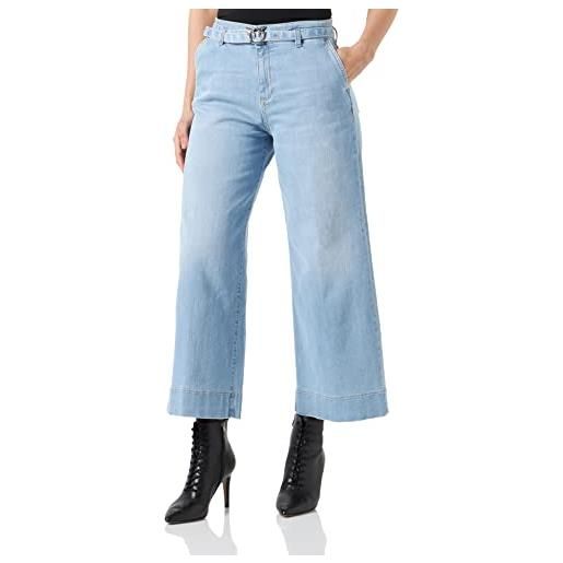 Pinko peggy flare denim blue stretch jeans, pjm_lavaggio chiaro vintage, 24 donna
