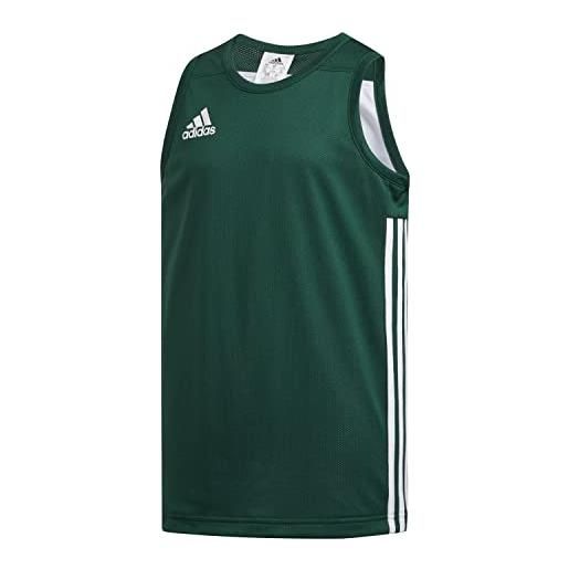 adidas 3g speed reversible sleeveless jersey, maglietta senza maniche unisex-bambini e ragazzi, power red/white, 176