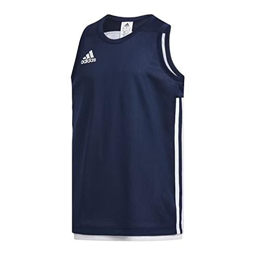 adidas 3g speed reversible sleeveless jersey, maglietta senza maniche unisex-bambini e ragazzi, power red/white, 176