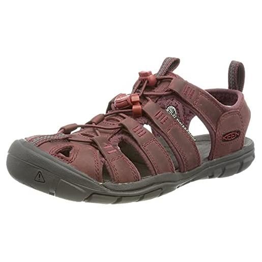 KEEN clearwater cnx, sandali donna, wine/red dahlia leather, 36 eu