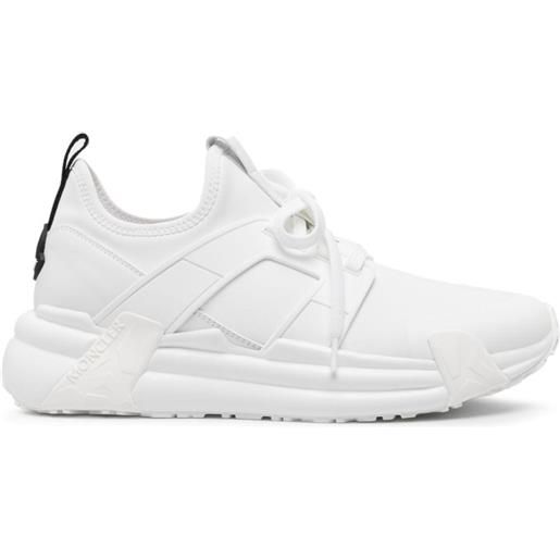 Moncler lace-up leather sneakers - bianco