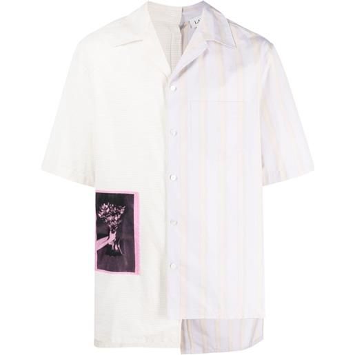 Lanvin camicia con design patchwork - toni neutri