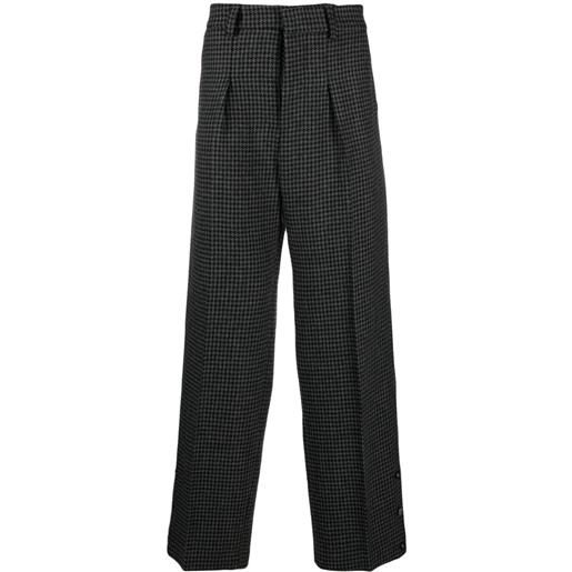 Nanushka wilco houndstooth-pattern trousers - nero