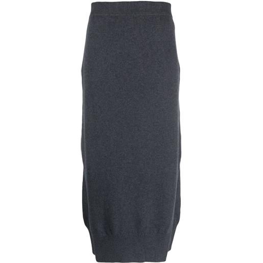 Barrie iconic high-waist cashmere skirt - grigio