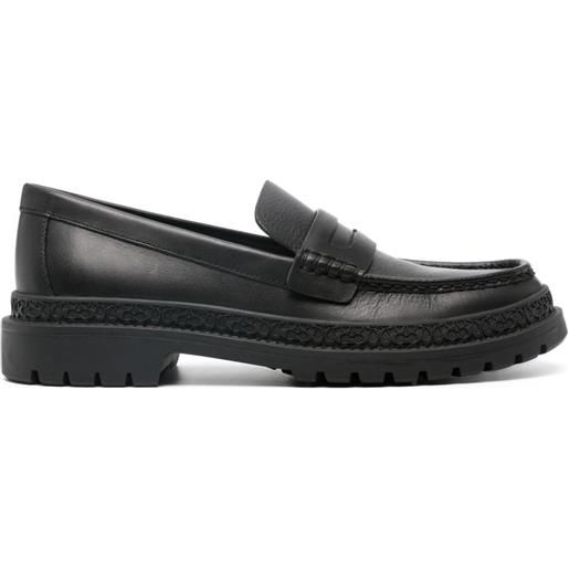 Coach penny-slot leather loafers - nero