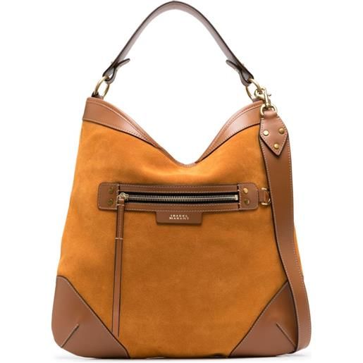 ISABEL MARANT suede-finish leather tote bag - marrone