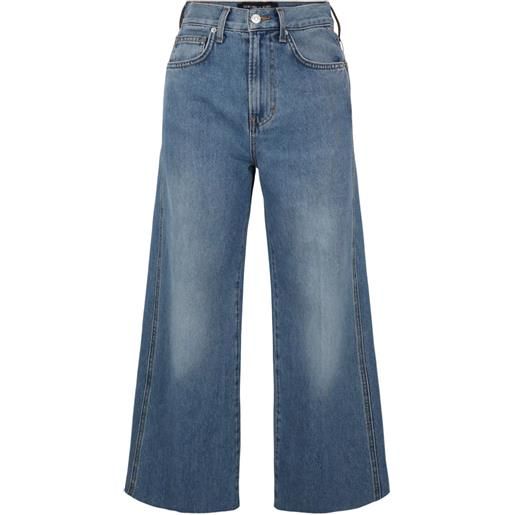 Veronica Beard jeans crop a vita alta - blu