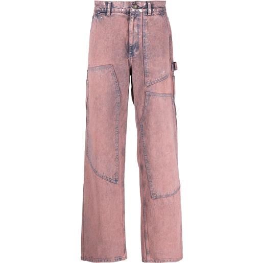 Andersson Bell jeans a gamba ampia con design patchwork - rosa