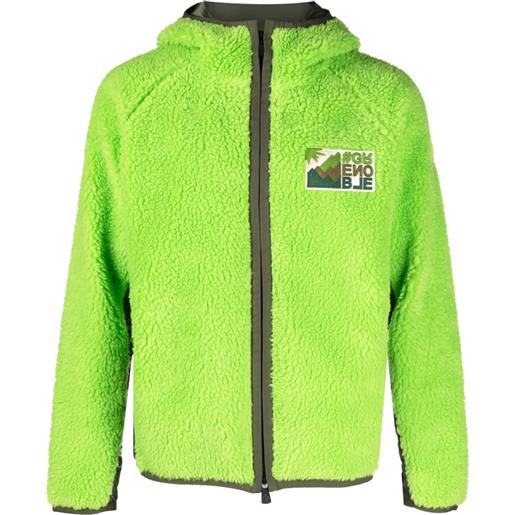 Moncler Grenoble zip-up hooded jacket - verde