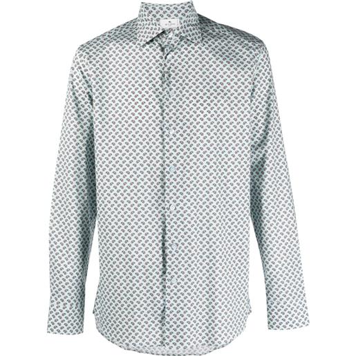 ETRO paisley-print cotton shirt - blu