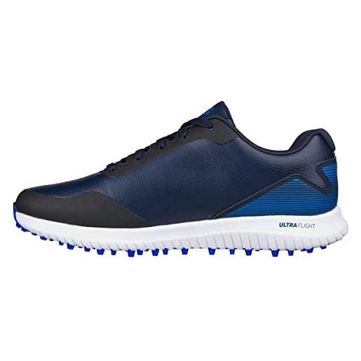 Skechers sneaker da uomo max 2 arch fit impermeabile senza punta scarpe da golf, blu navy, 42 eu