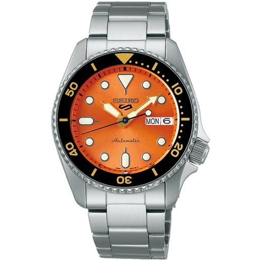 Seiko Watch orologio seiko 5 sports quadrante arancione cinturino in acciaio