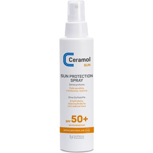 UNIFARCO SpA ceramol sun spray solare spf50+ - protezione solare molto alta per adulti e bambini - 200 ml
