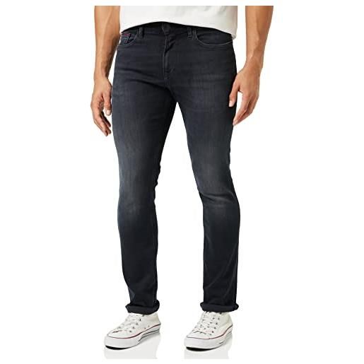 Tommy Hilfiger tommy jeans jeans uomo scanton slim elasticizzati, nero (dynamic jacob black), 38w / 32l