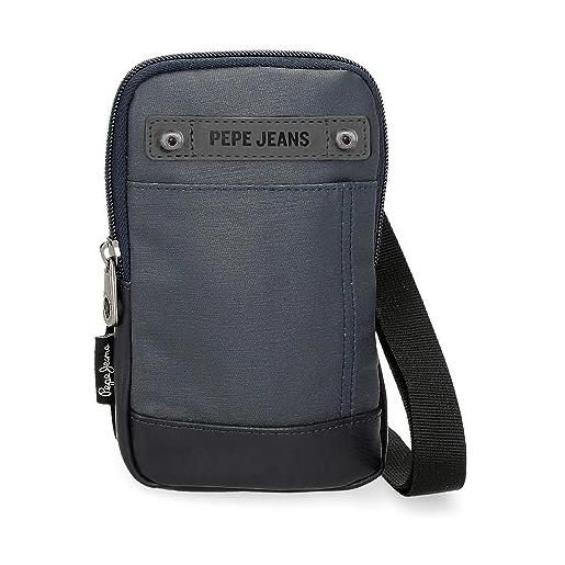 Pepe Jeans hatfield borsa a tracolla blu 10,5x18x2 cm poliestere, blu, taglia unica, tracolla