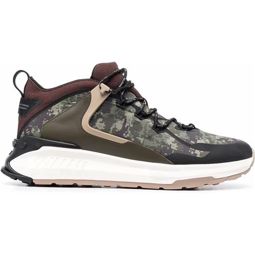 Tod's sneakers no_code j con stampa camouflage - verde