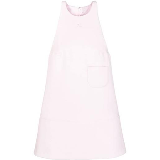 Courrèges patch-pocket a-line minidress - rosa