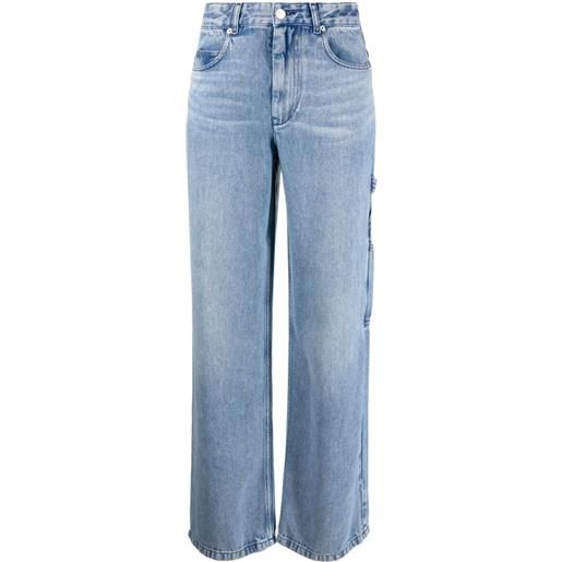MARANT ÉTOILE jeans dritti bymara con vita media - blu