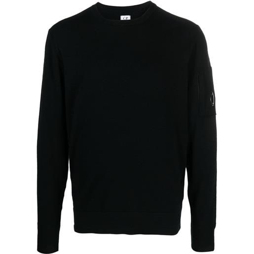 C.P. Company lens-detail fine-knit sweatshirt - nero