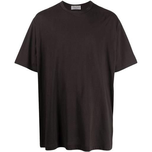 Yohji Yamamoto t-shirt girocollo - marrone