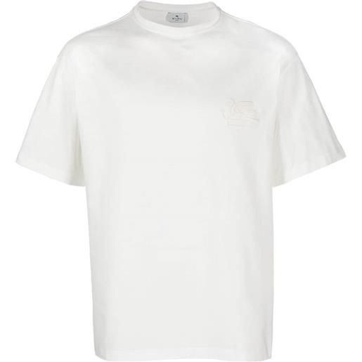 ETRO t-shirt pegaso con ricamo - bianco