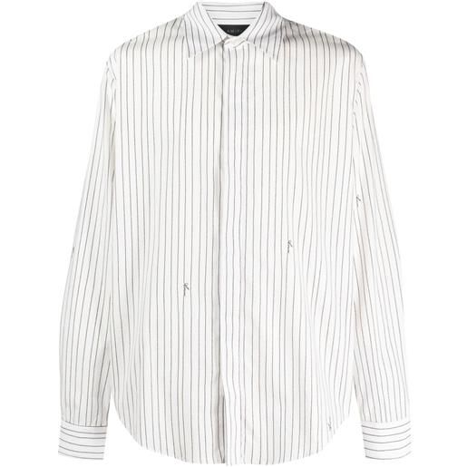 AMIRI striped long-sleeve cotton shirt - bianco