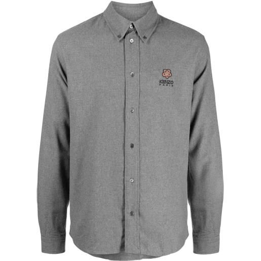 Kenzo camicia con applicazione - grigio
