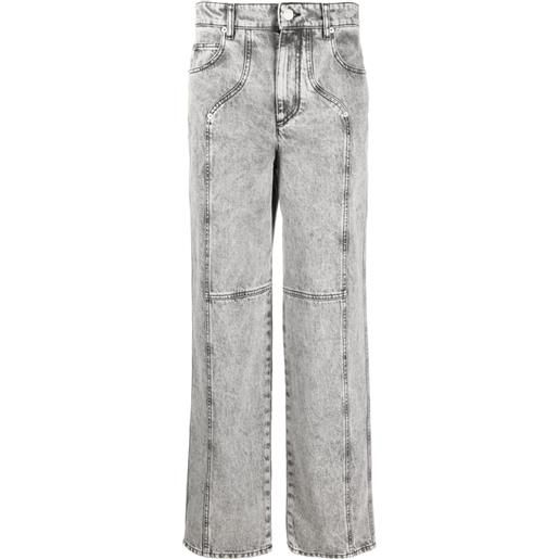 MARANT ÉTOILE jeans dritti valeria a vita media - grigio