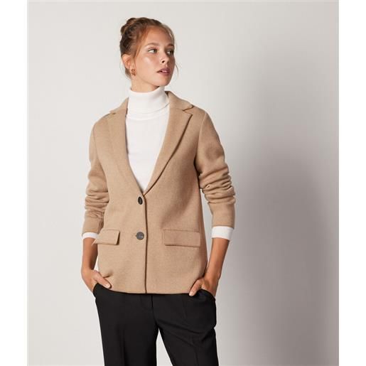 Falconeri giacca tweed in cashmere ultrasoft rhum/vaniglia light
