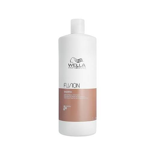 Wella Professionals fusion shampoo, tecnologia wella per capelli setosi, shampoo professionale capelli con aloe vera e vitamina e 1l