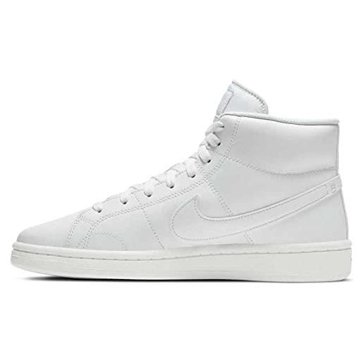 Nike court royale 2 mid, scarpe da ginnastica basse donna, bianco (white/white), 40 eu