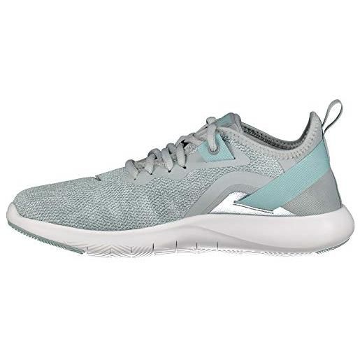 Nike wmns flex trainer 9, scarpe da ginnastica donna, vapste grey/white/coral stardust/phantom, 44.5 eu