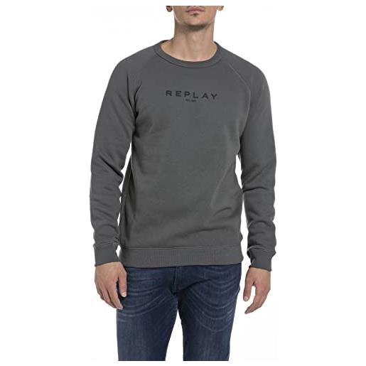 REPLAY m6139l, maglia di tuta uomo, nero (black 098), l