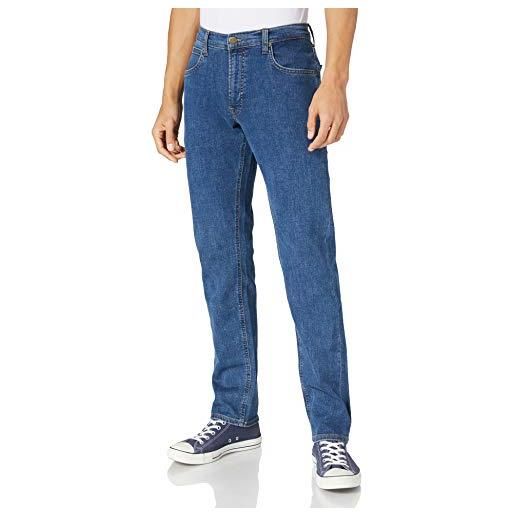 Lee daren zip fly jeans dritto uomo, grigio (light stone), 38w / 34l