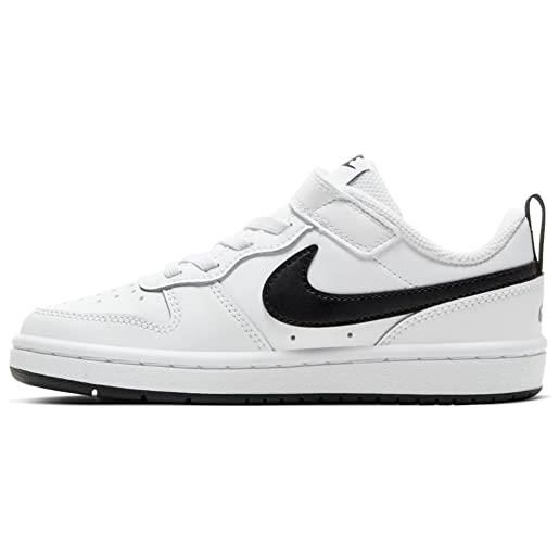 Nike court borough low, scarpe da ginnastica, white/black, 28.5 eu