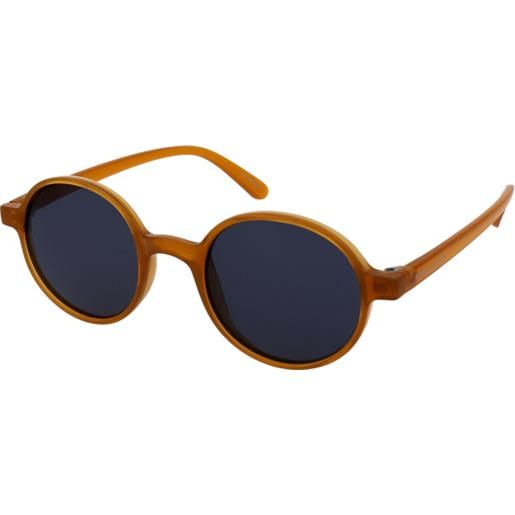Meller kribi amber carbon | occhiali da sole graduati o non graduati | unisex | plastica | tondi | giallo | adrialenti