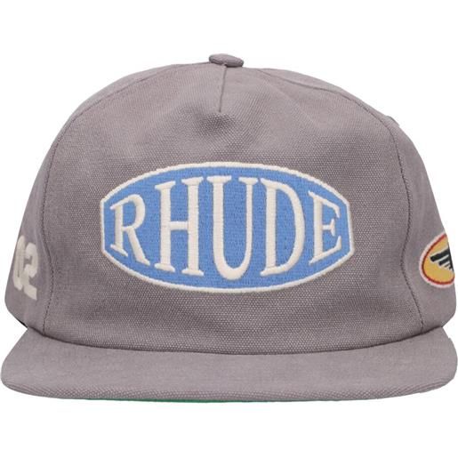 RHUDE cappello rhude rally in tela washed