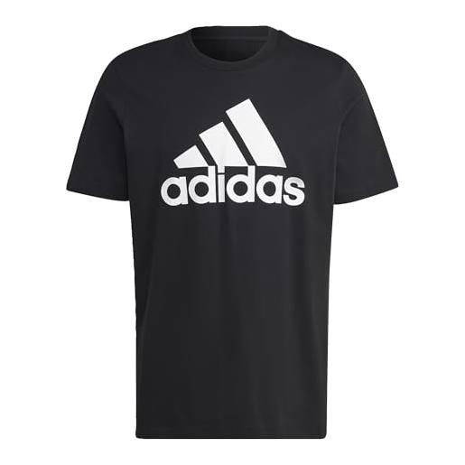 adidas essentials single jersey big logo t-shirt, semi lucid blue, m uomo