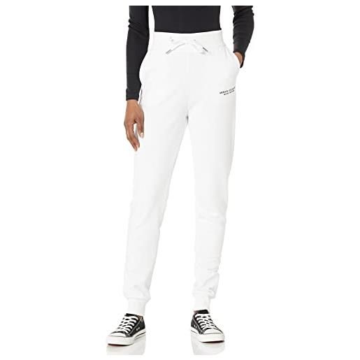 A|X ARMANI EXCHANGE mini logo jogger sweatpants pantaloni casual, bianco, s donna