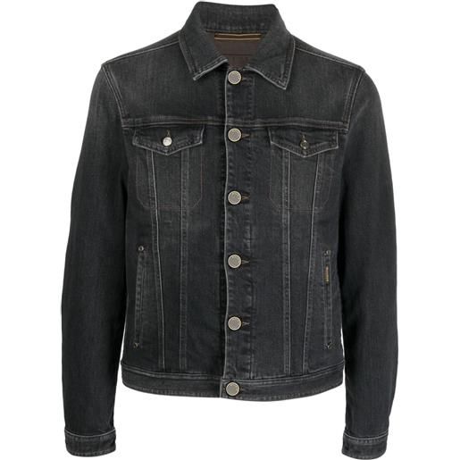 Moorer giacca-camicia denim lovere-106 - nero