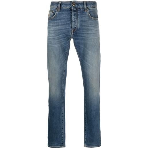 Moorer jeans con vita media - blu